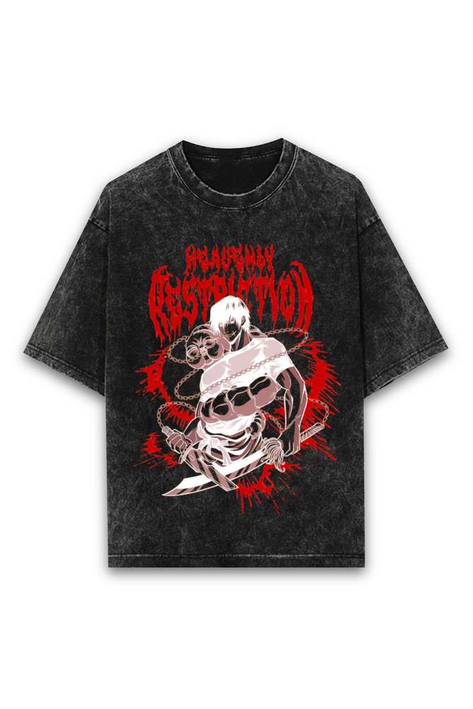 Toji- Acid Wash Oversized Premium Cotton Tee