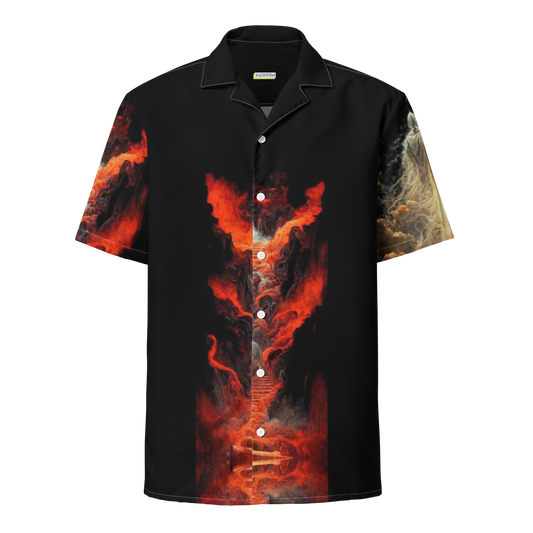 Unisex Heaven & Hell Pattern Relaxed Shirt