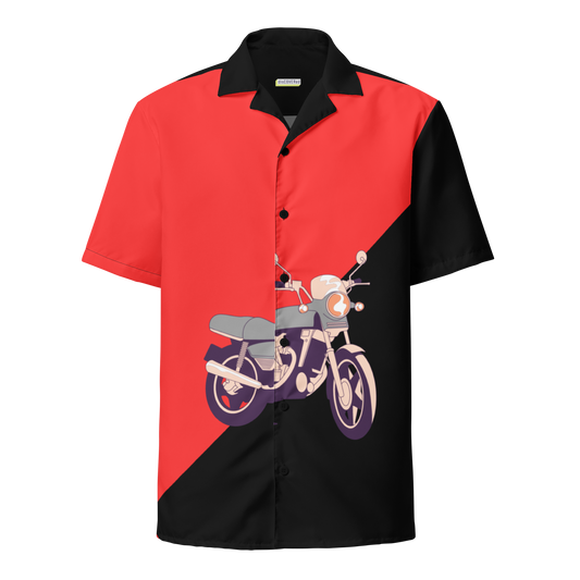 Unisex Bike Pattern Relaxed Shirt