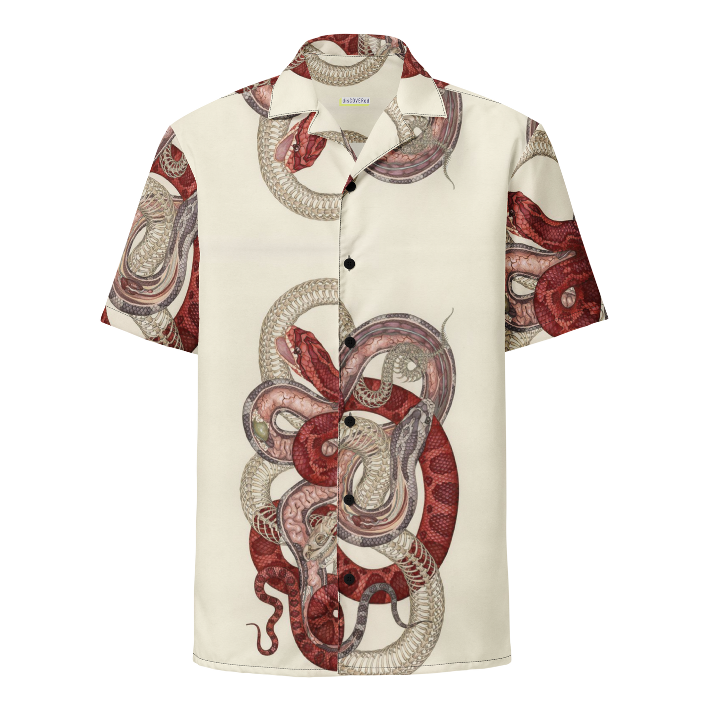 Unisex Snake Pattern Relaxed Shirt