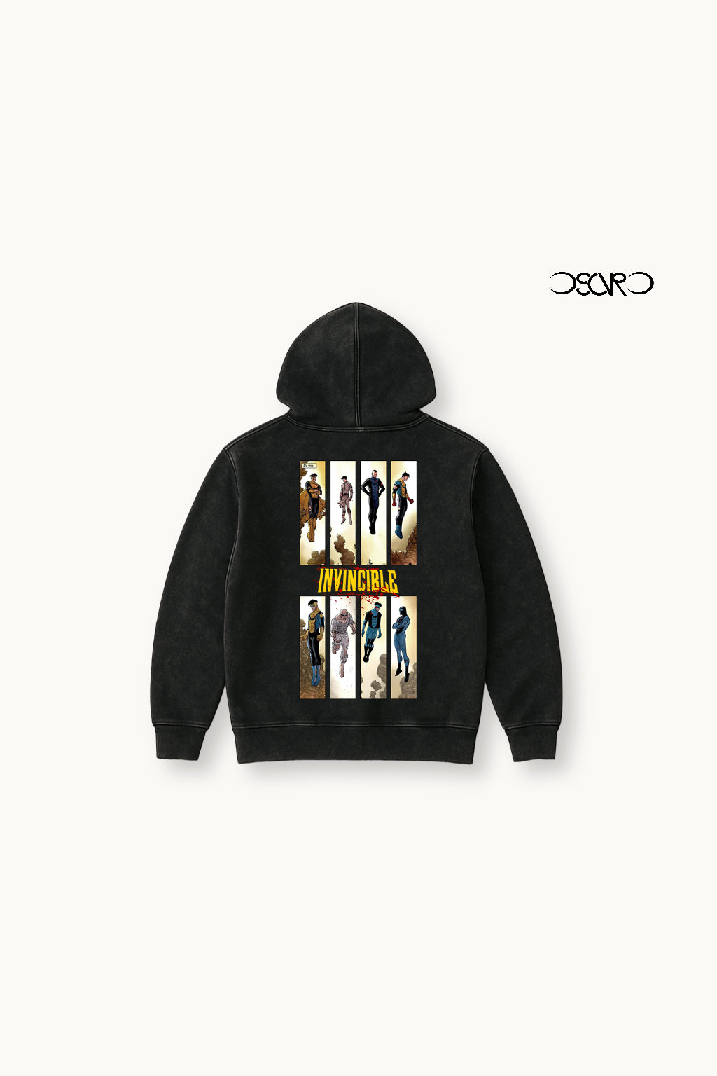 Invincible Mark Unisex Acid Washed Hoodie