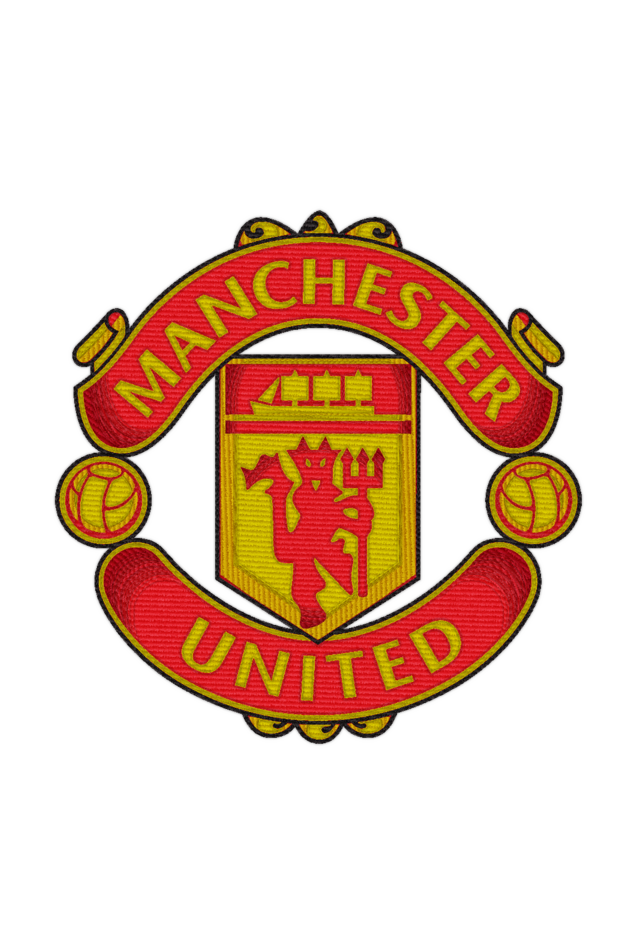 MAN U - Embroidery Acid Wash Hoodie.