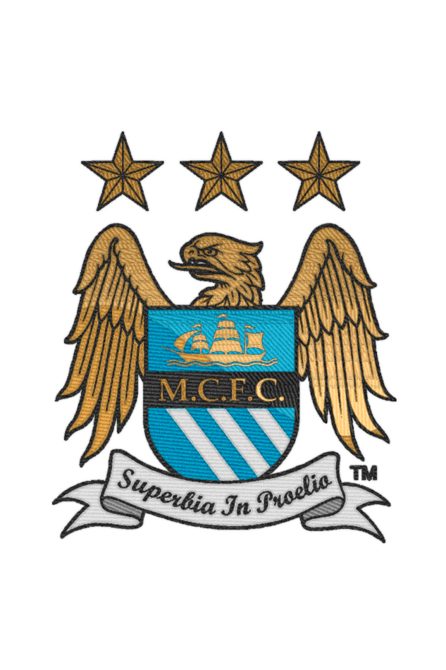 Man City - Embroidery Acid Wash Hoodie