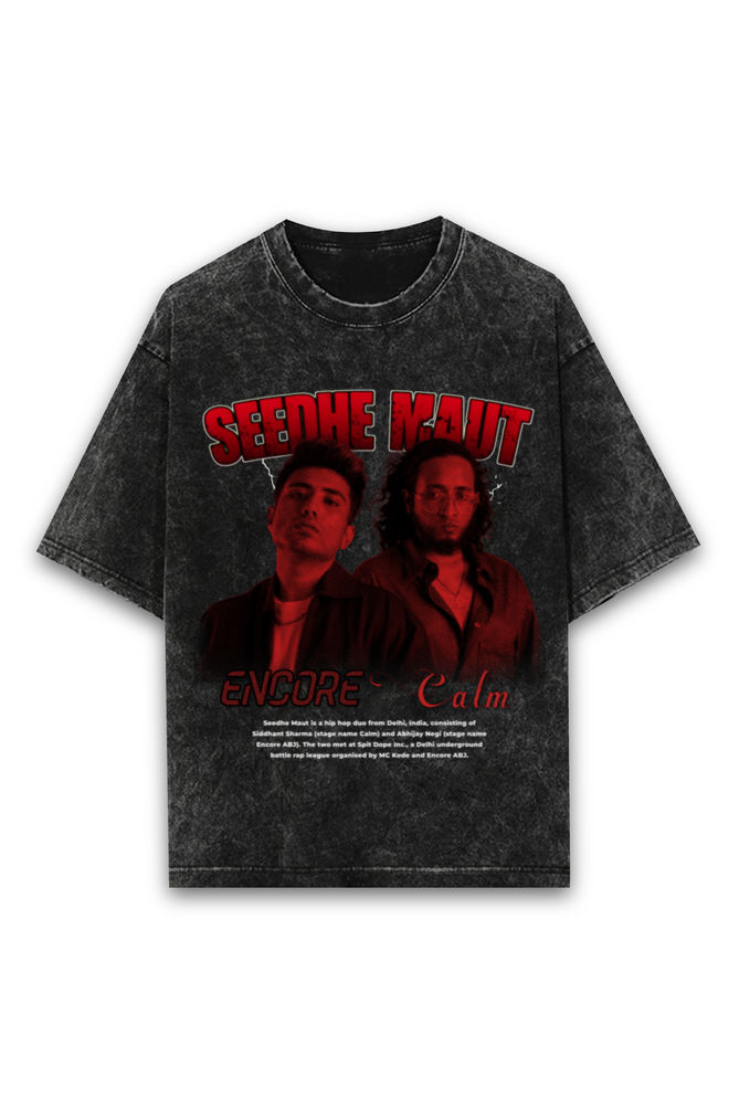 Seedhe Maut Acid Wash Tee