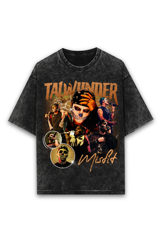 Talwiinder - Acid Wash Oversized Premium Cotton Tee