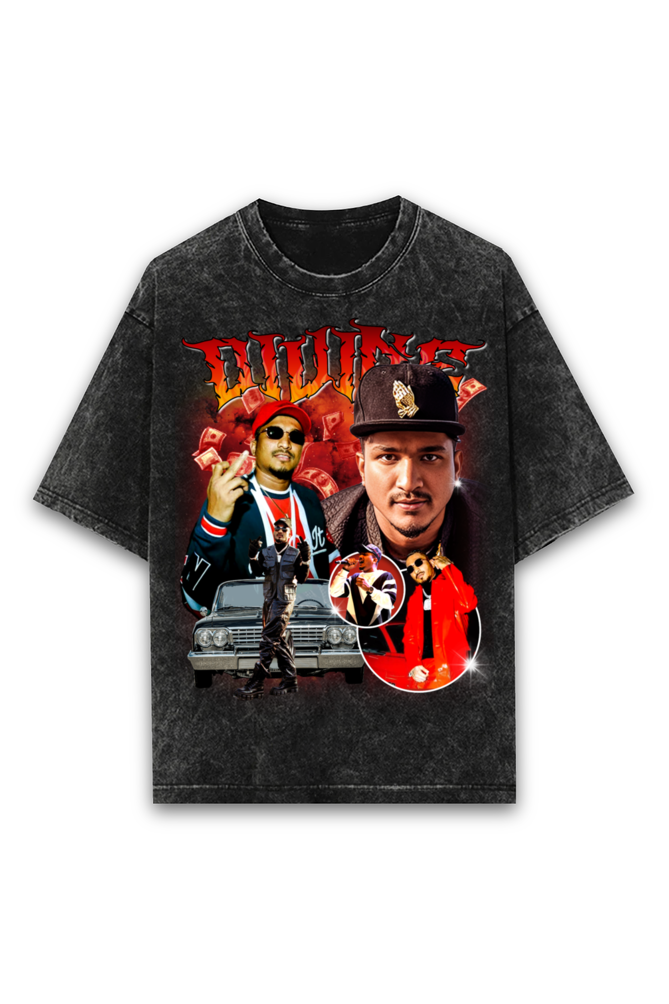 DIVINE - Acid Wash Oversized Premium Cotton Tee