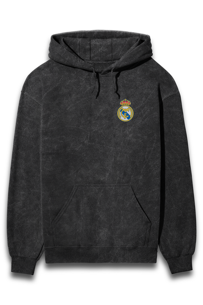 Real Madrid - Embroidery Acid Wash Hoodie