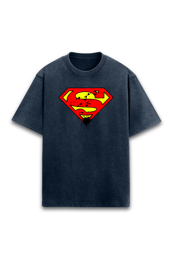 SuperMan - Acid Wash Tshirt