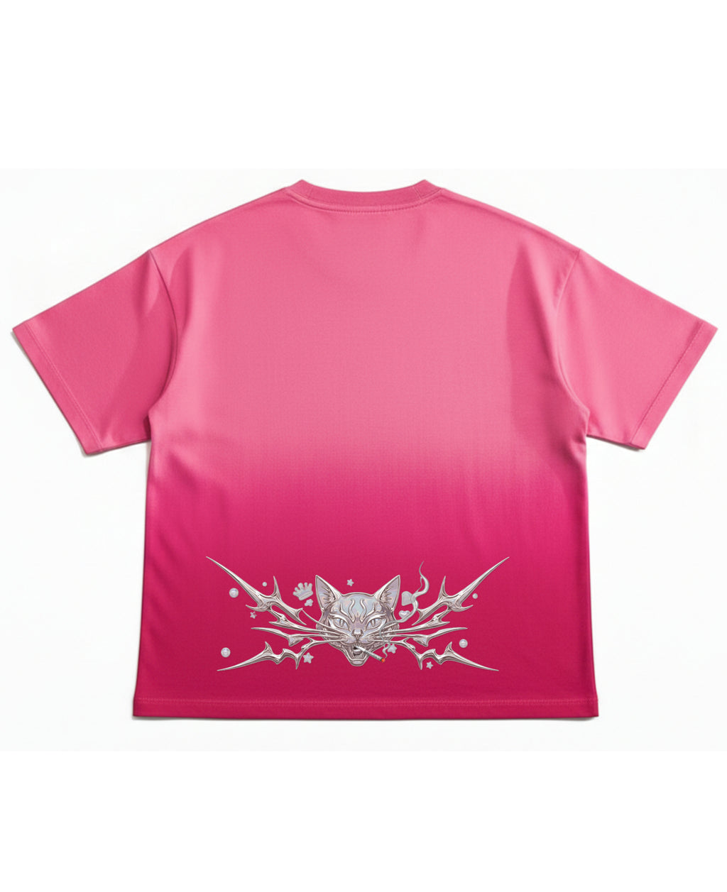 Boss Girl Pink Sunfade Ombré Wash Boxy Fit T-shirt