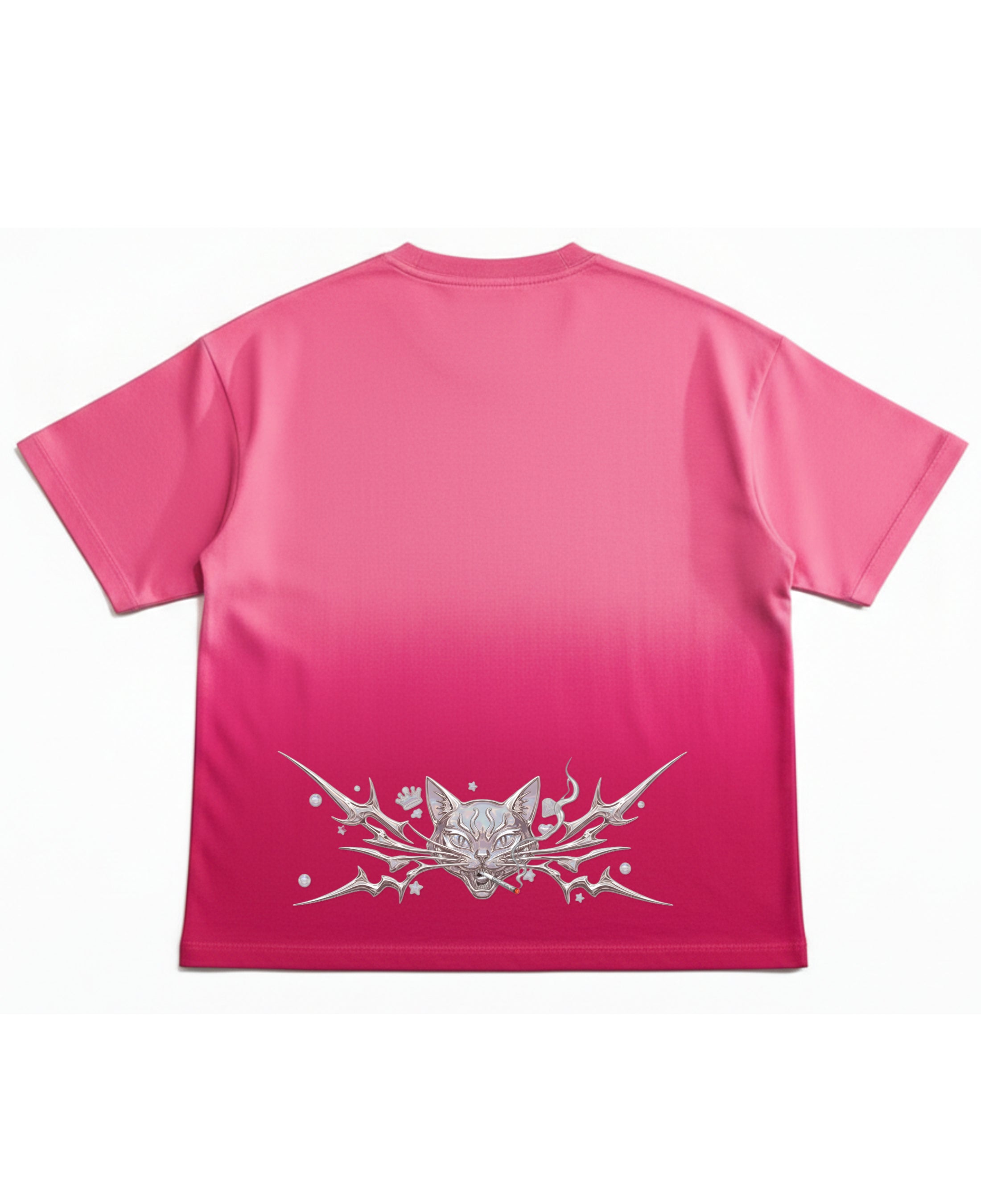 Boss Girl Pink Sunfade Ombré Wash Boxy Fit T-shirt