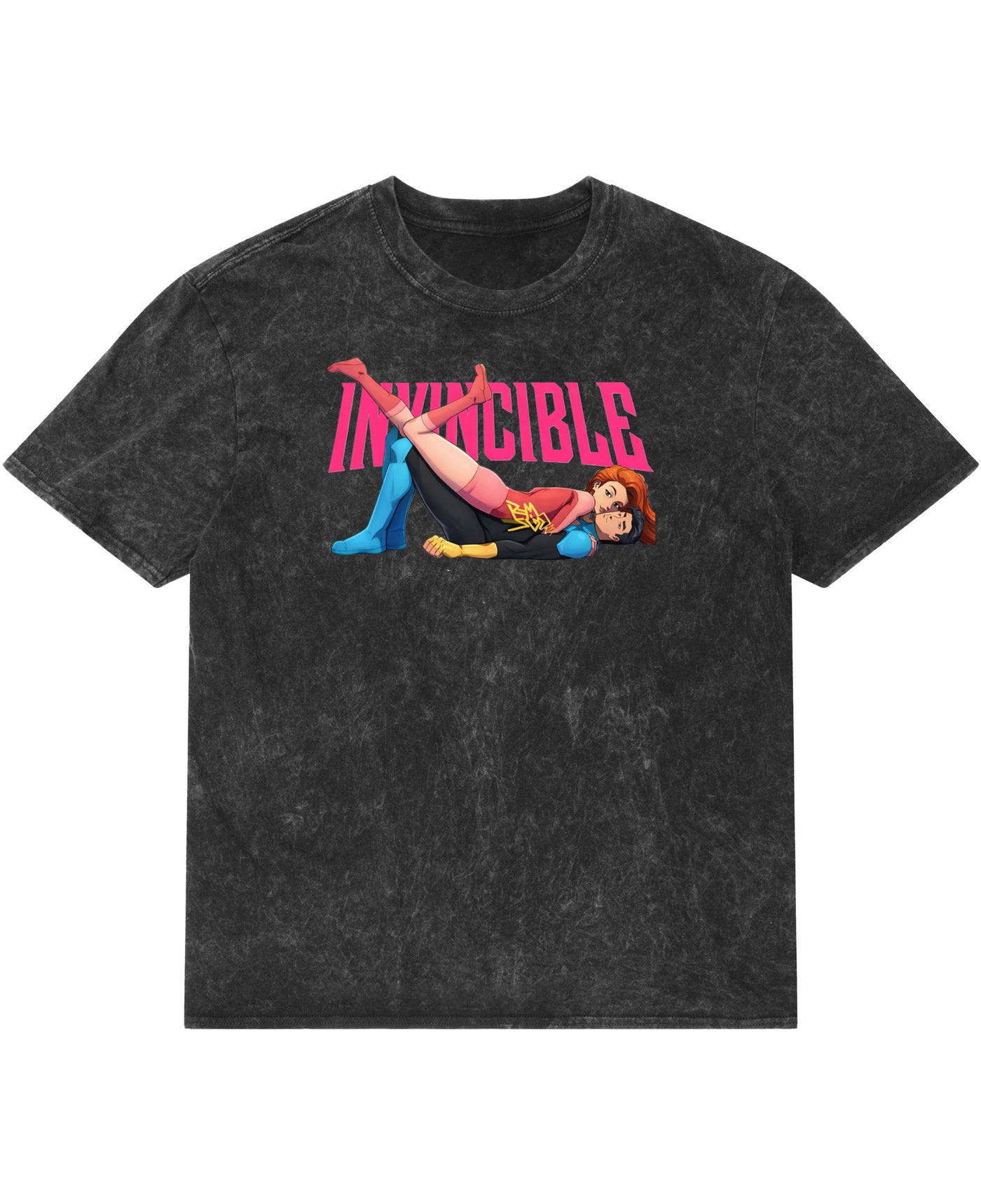 Invincible 117 Unisex Acid Washed Oversized Tee