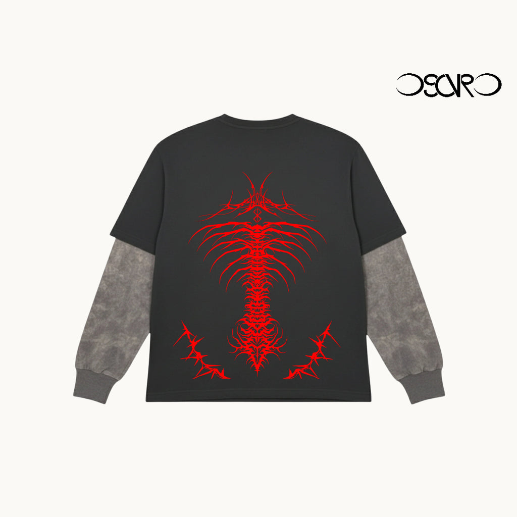 Berserker Sleeve Attached Acid Washed Tee