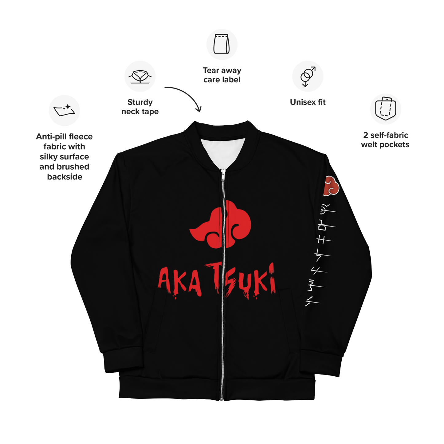 AKATSUKI - Unisex Bomber Jacket - disCOVERed