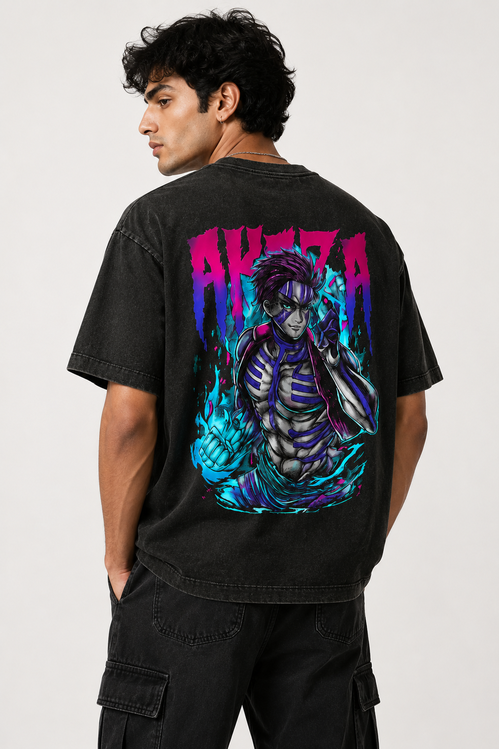 Akaza Unisex Acid Washed Oversized Tee