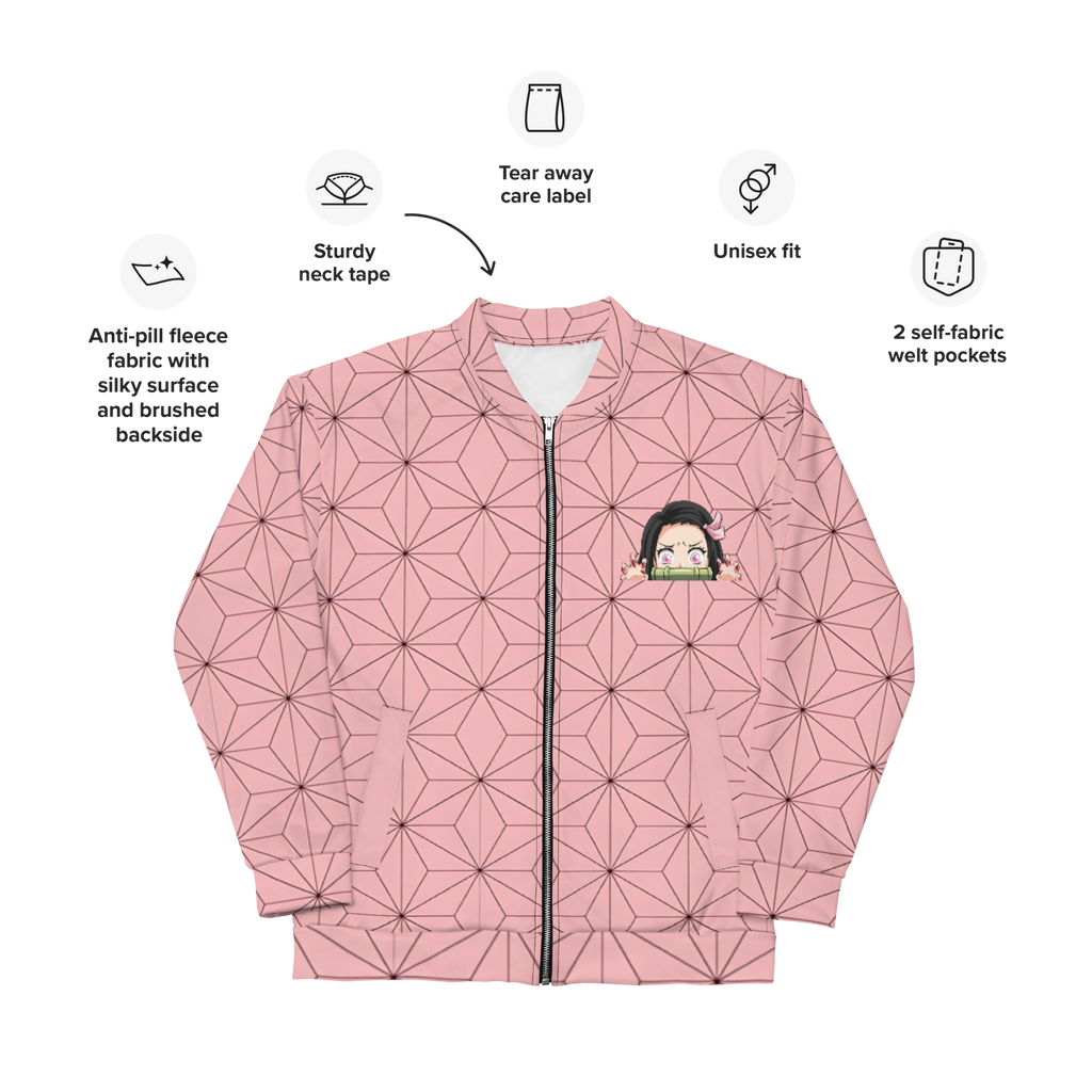 NEZUKO KAMADO- Unisex Bomber Jacket