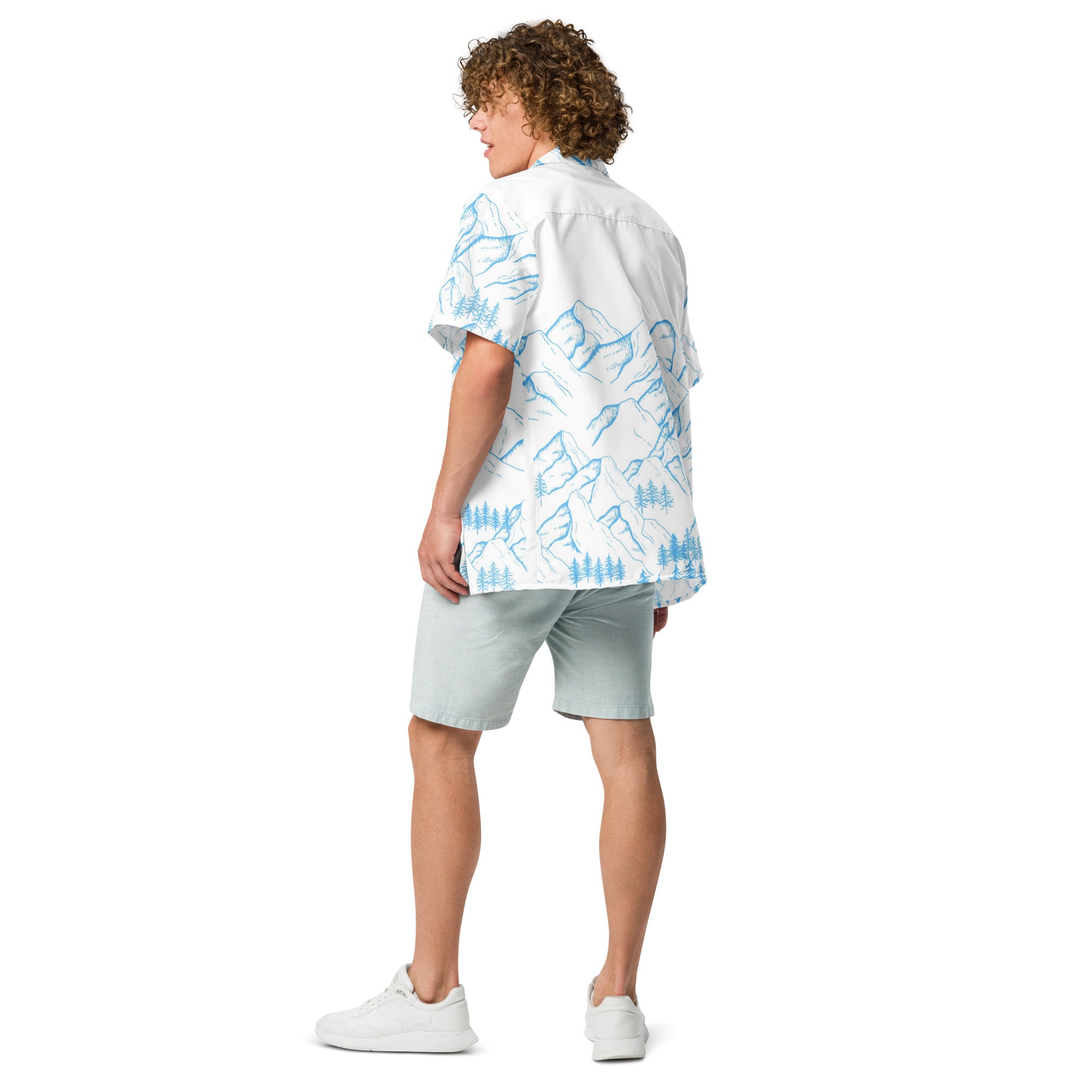 Unisex Mountain Pattern Relaxed Shirt