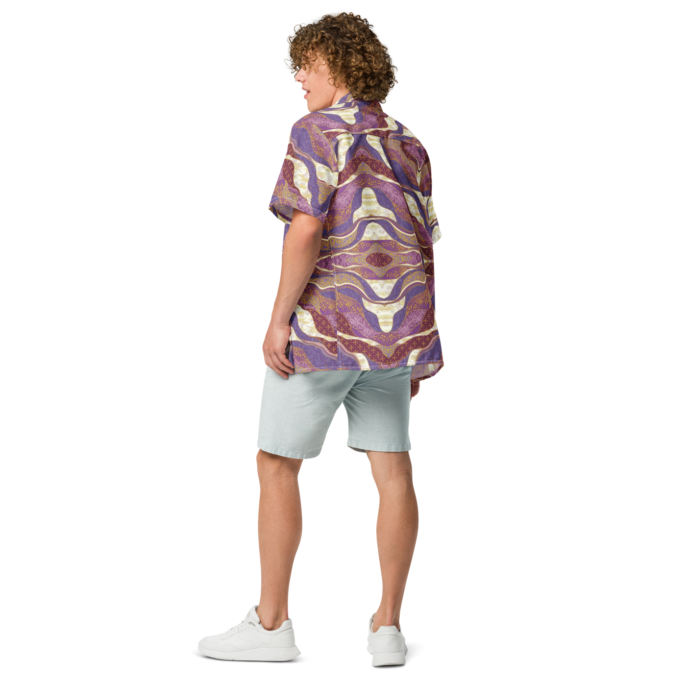 Unisex Purple Hues Pattern Relaxed Shirt
