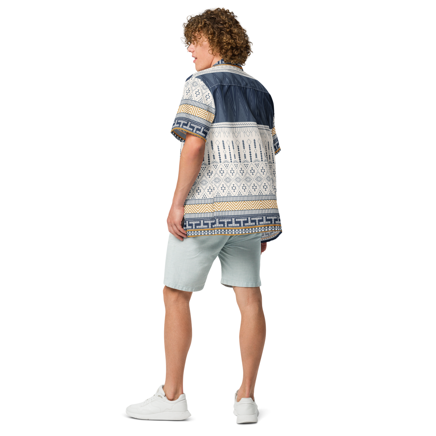 Unisex Geometric Pattern Relaxed Shirt