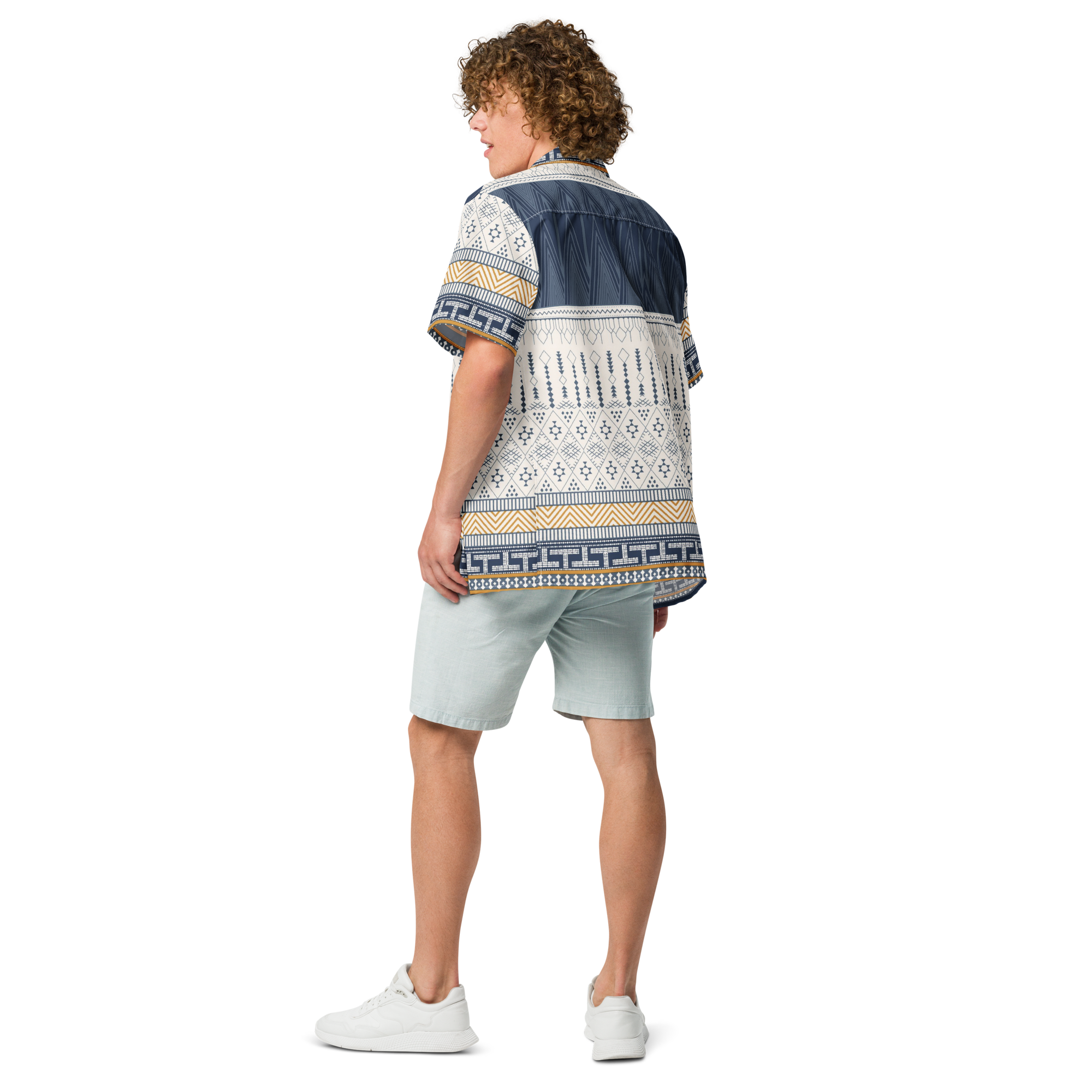 Unisex Geometric Pattern Relaxed Shirt