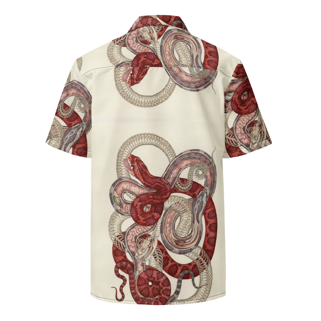 Unisex Snake Pattern Relaxed Shirt