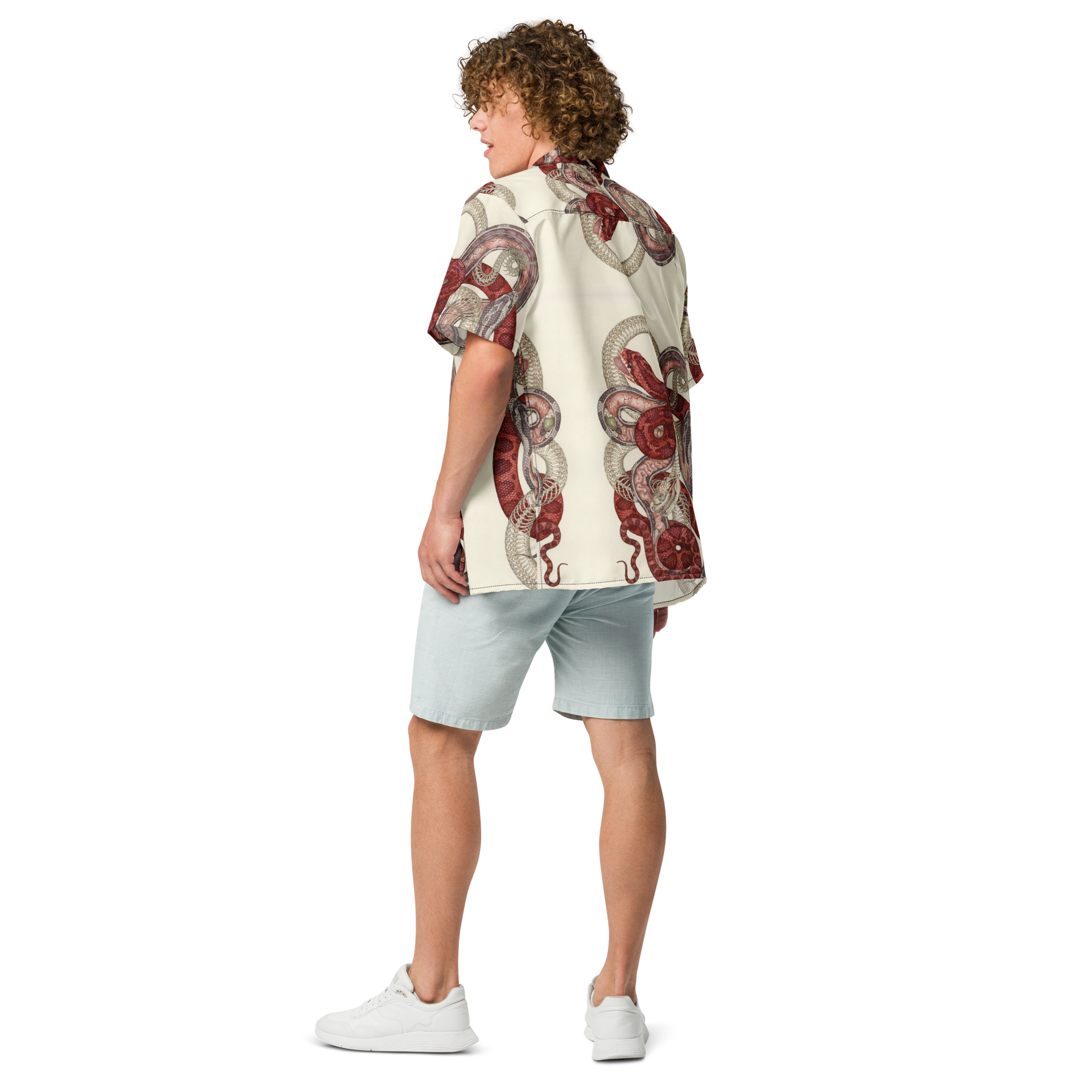 Unisex Snake Pattern Relaxed Shirt