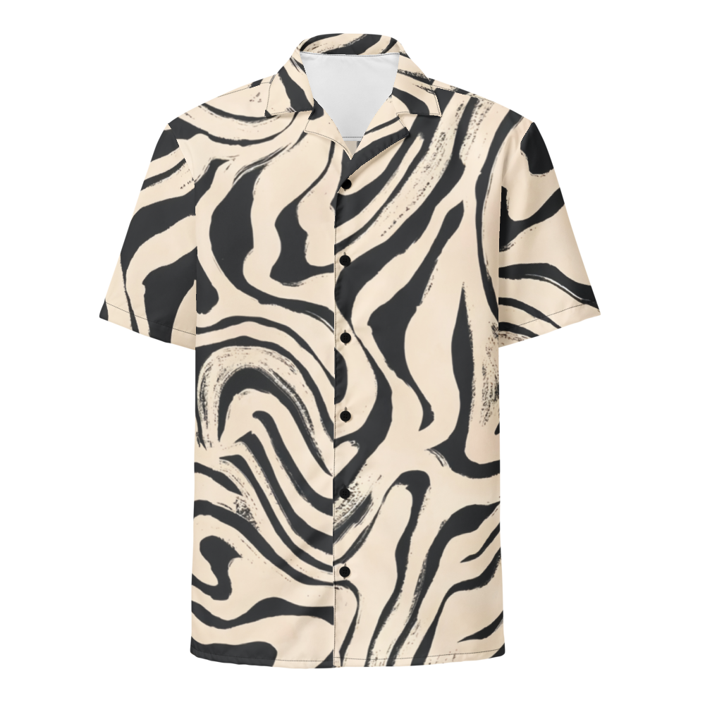 Unisex Zebra Pattern Relaxed Shirt