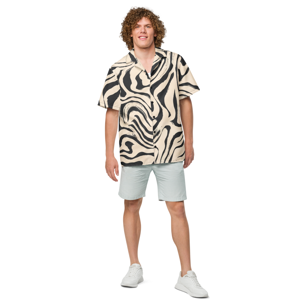 Unisex Zebra Pattern Relaxed Shirt