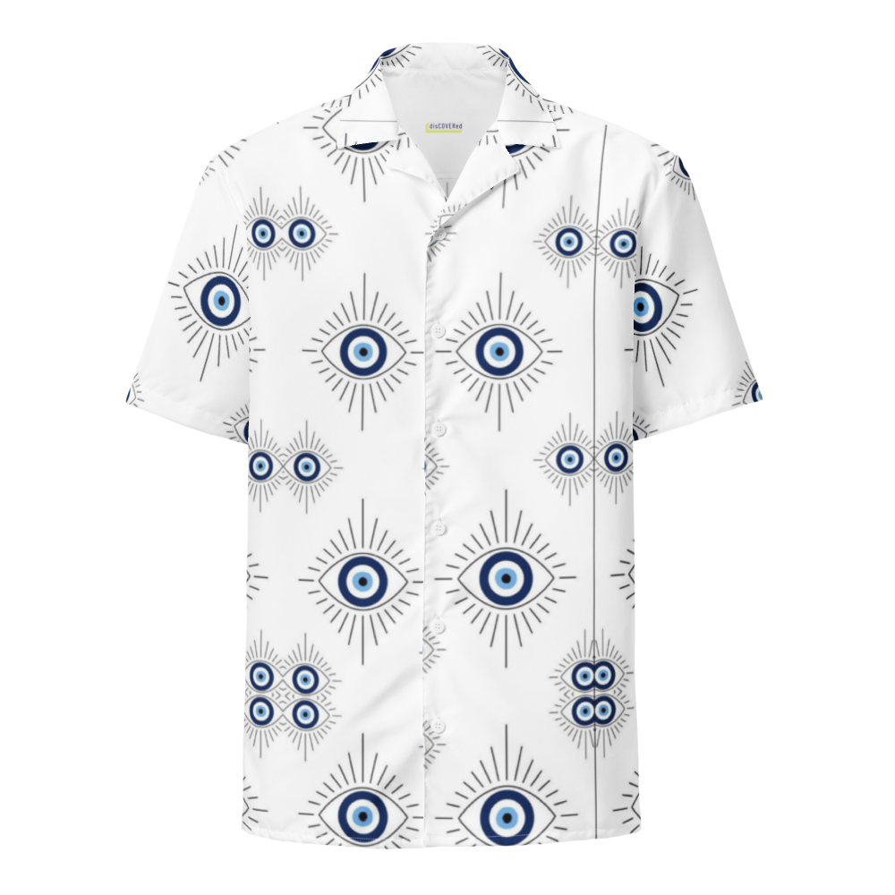 Unisex Evil Eye Pattern Relaxed Shirt