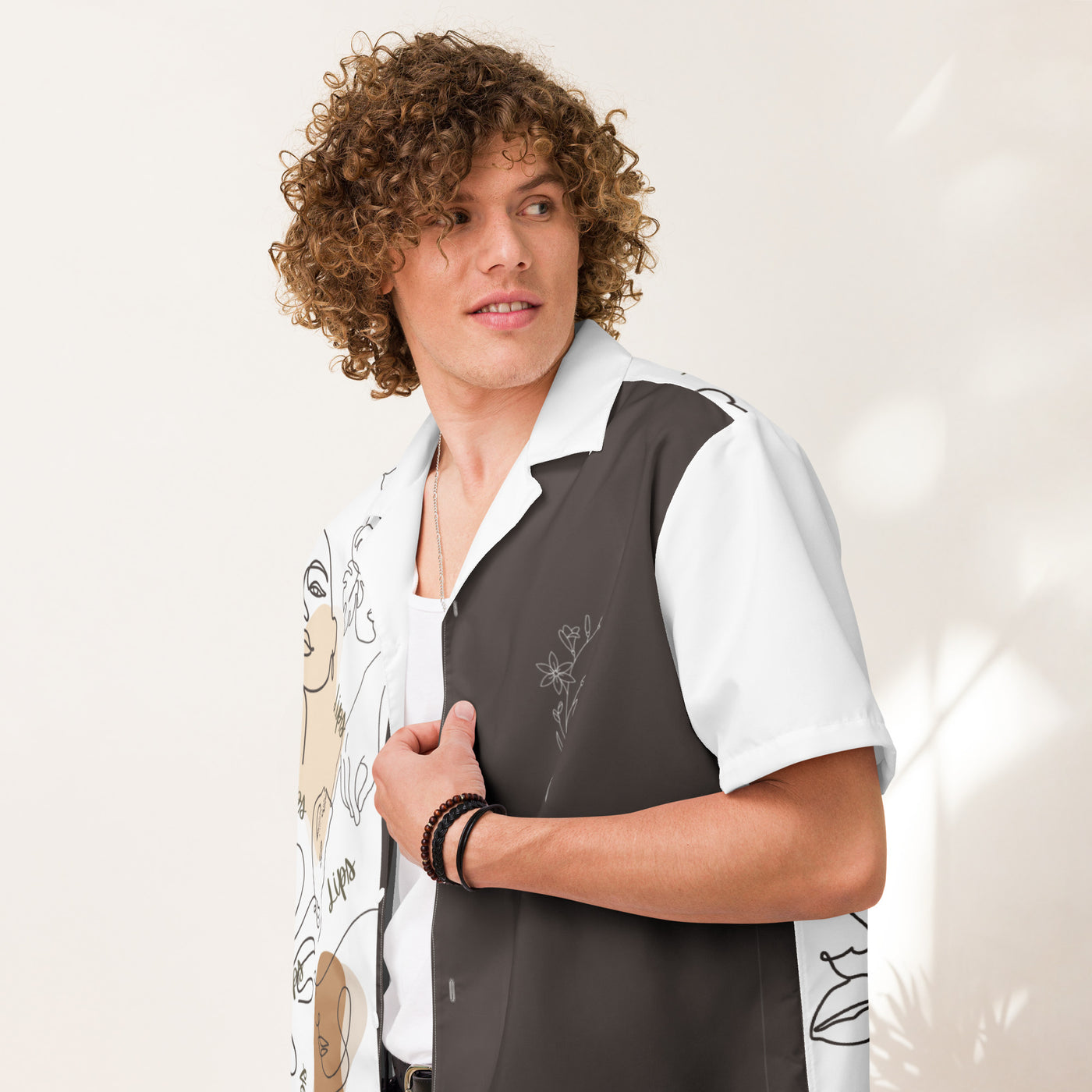 Unisex Abstract Pattern Relaxed Shirt