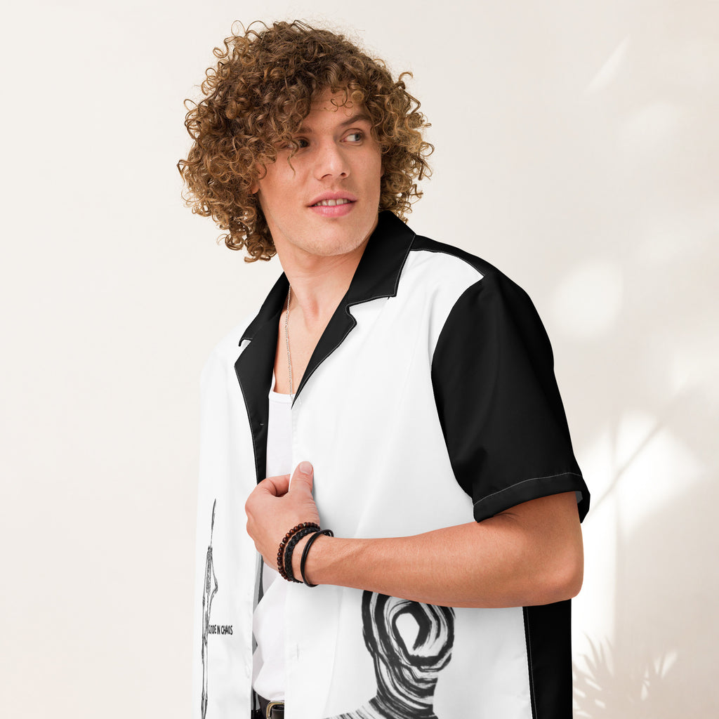 Unisex Chaos Pattern Relaxed Shirt