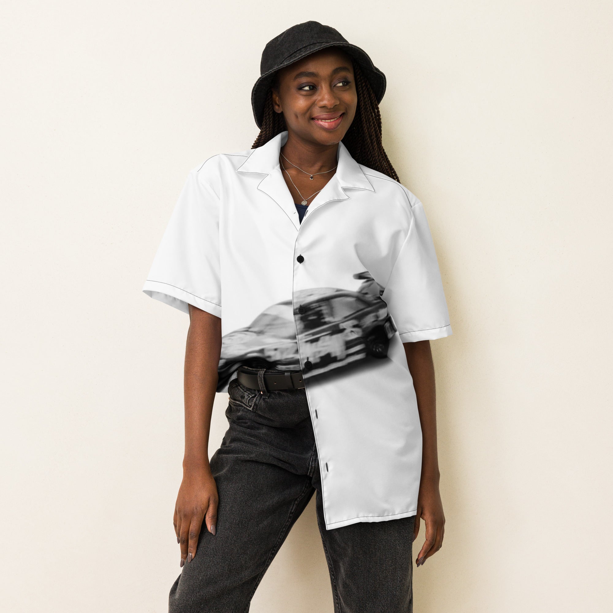 Unisex Car Pattern Relaxed Shirt