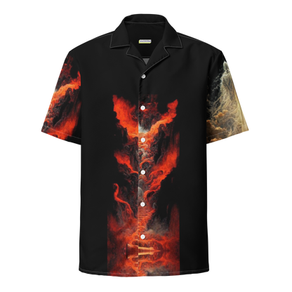 Unisex Heaven & Hell Pattern Relaxed Shirt