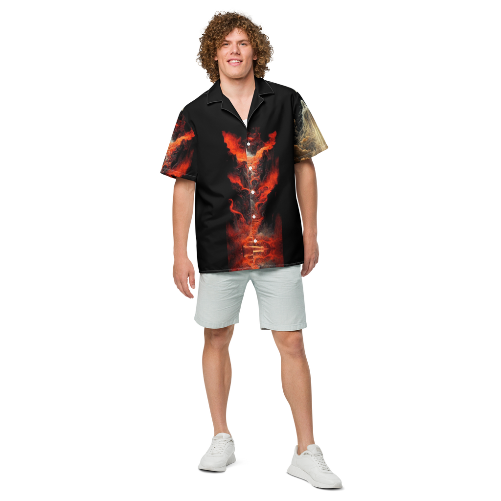 Unisex Heaven & Hell Pattern Relaxed Shirt