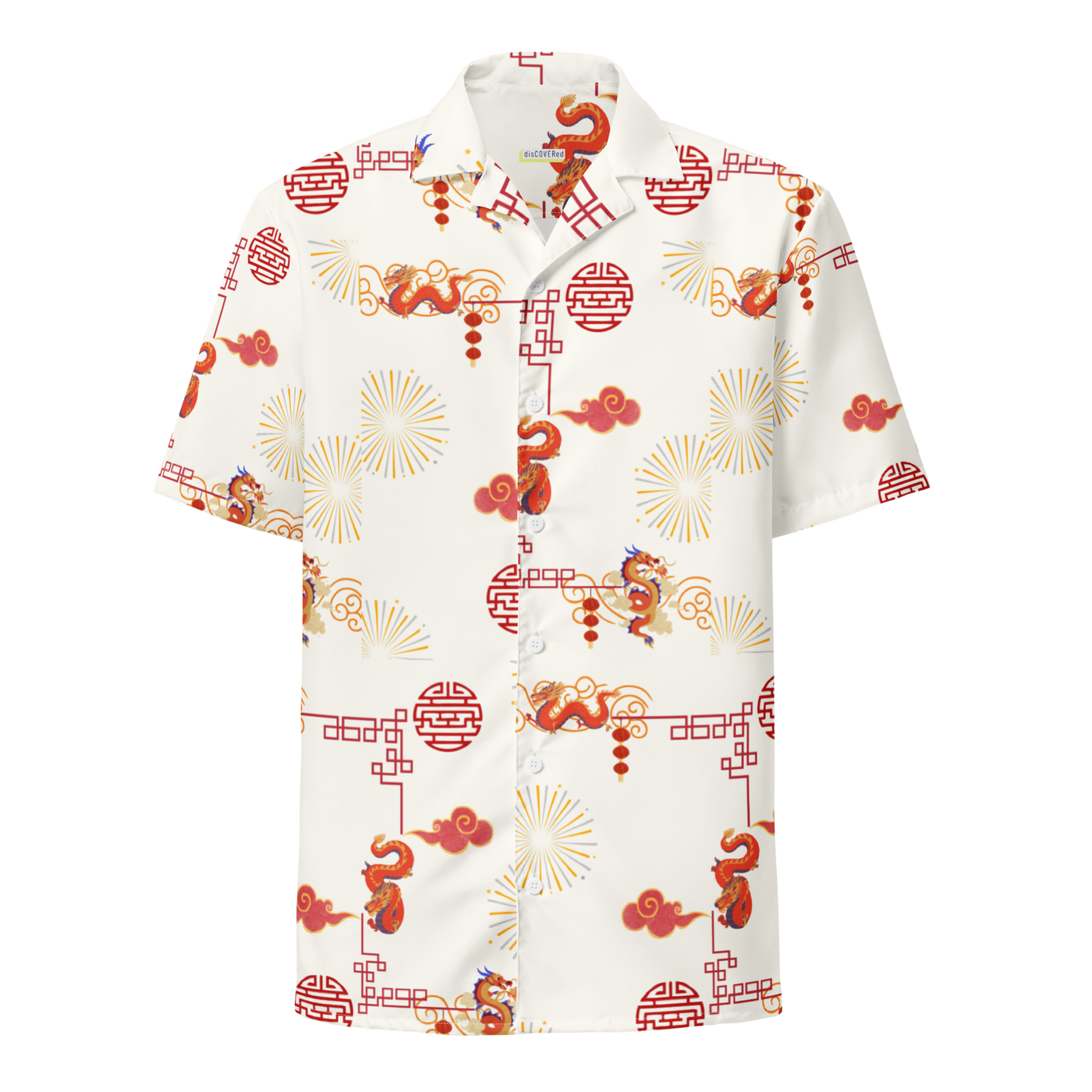 Unisex Dragon Pattern Relaxed Shirt