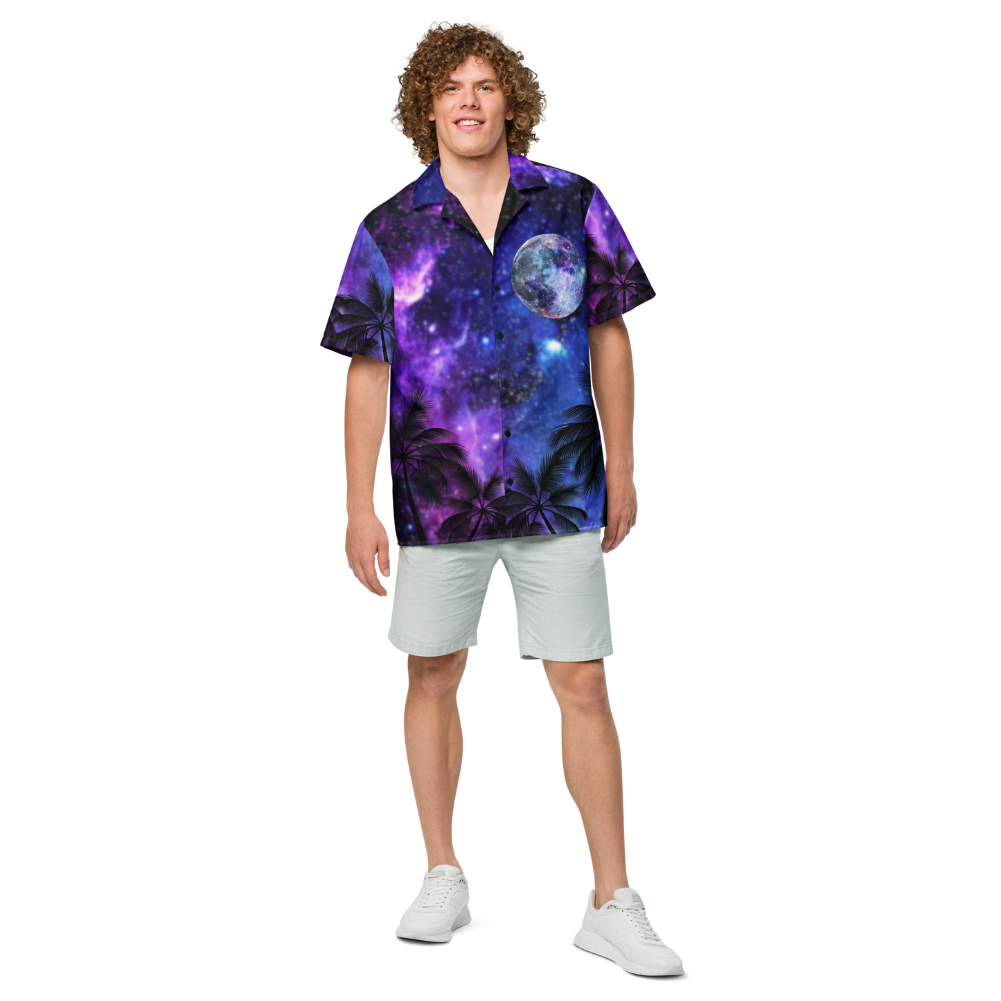 Unisex Galaxy Night Pattern Relaxed Shirt