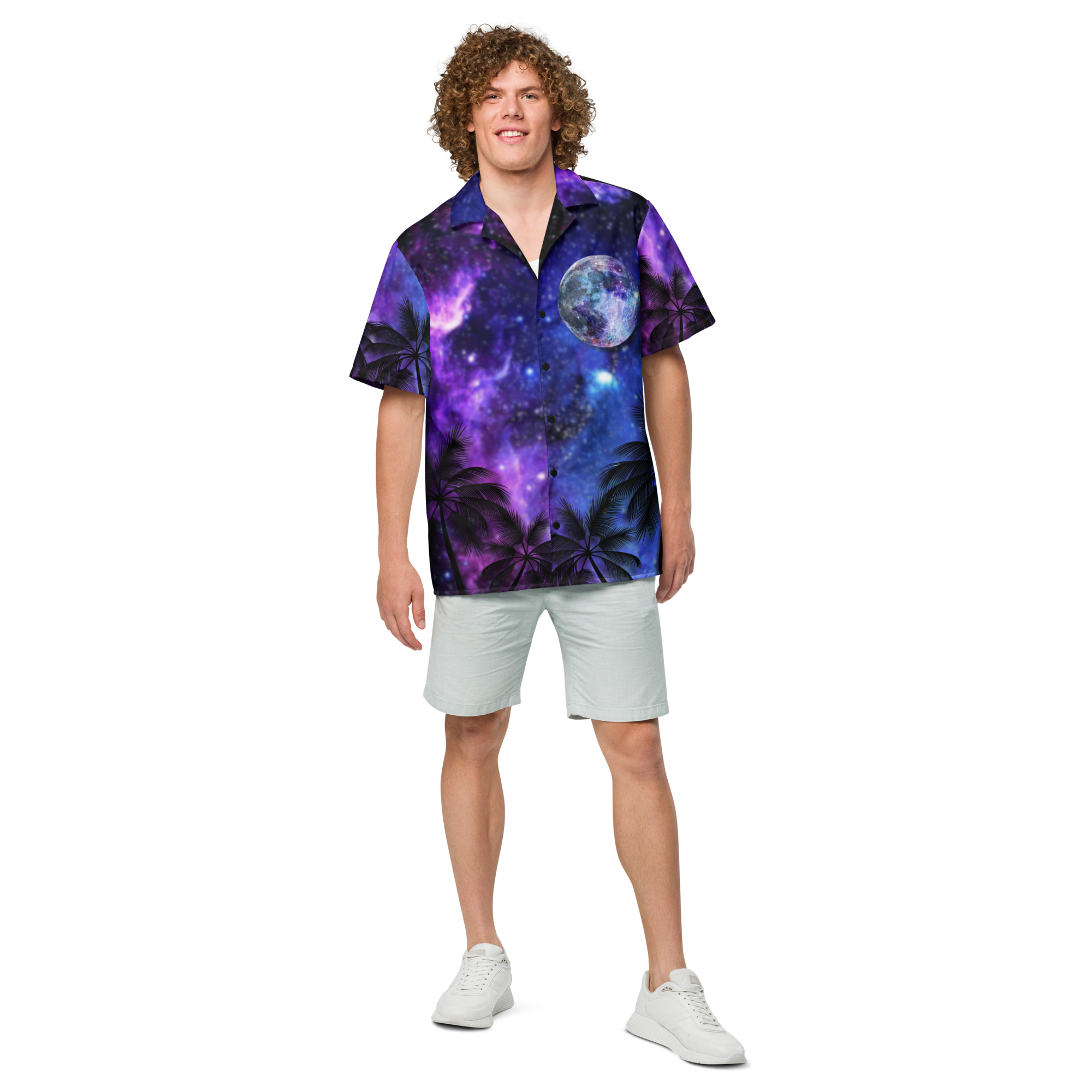 Unisex Galaxy Night Pattern Relaxed Shirt