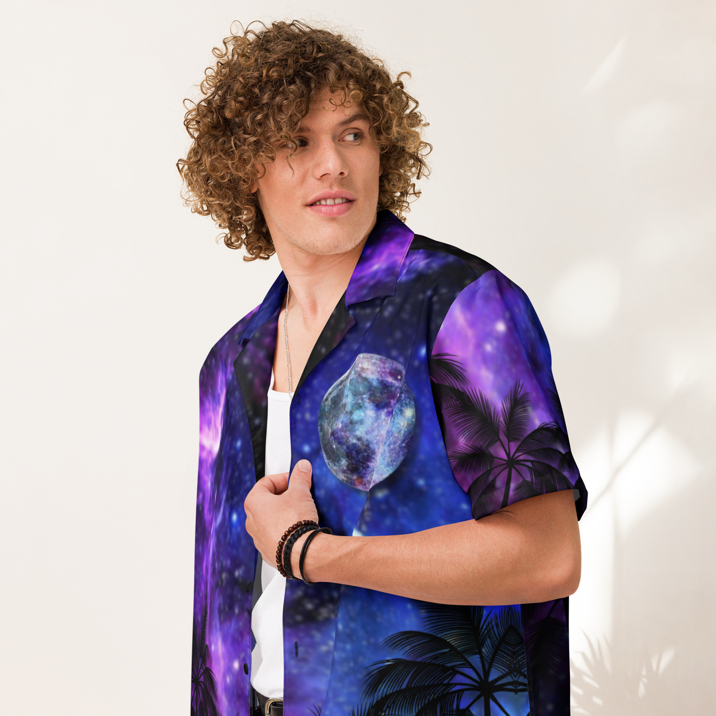 Unisex Galaxy Night Pattern Relaxed Shirt