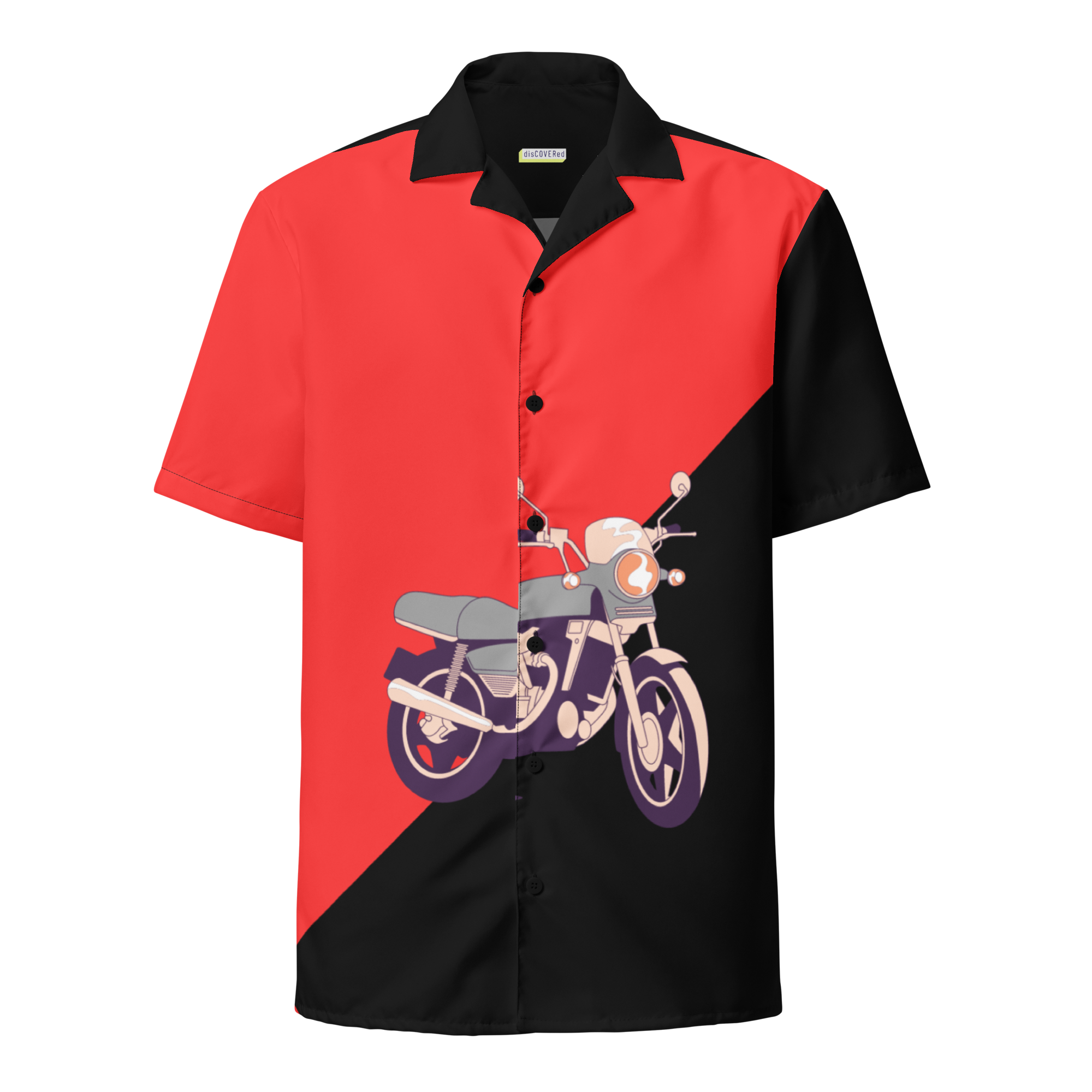 Unisex Bike Pattern Relaxed Shirt