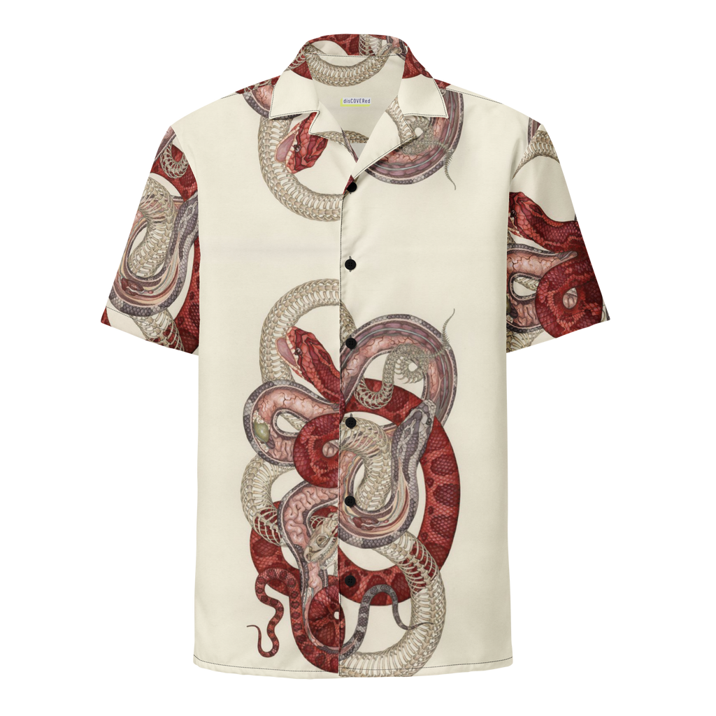 Unisex Snake Pattern Relaxed Shirt