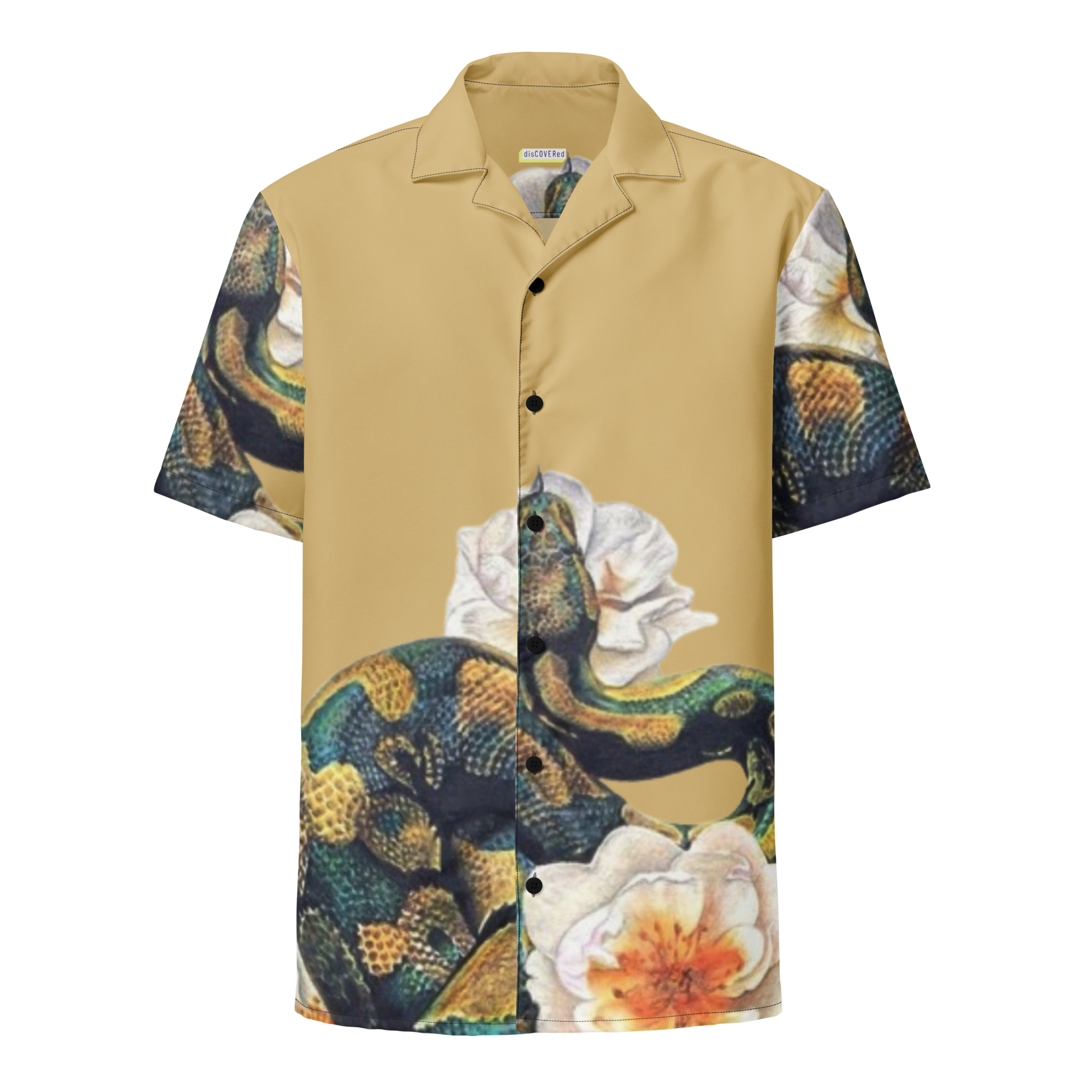 Unisex Green Snake Pattern Relaxed Shirt