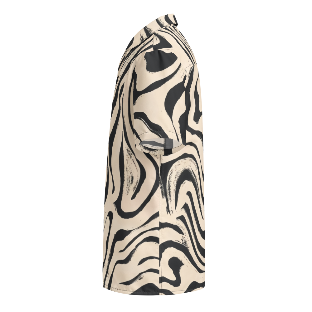 Unisex Zebra Pattern Relaxed Shirt