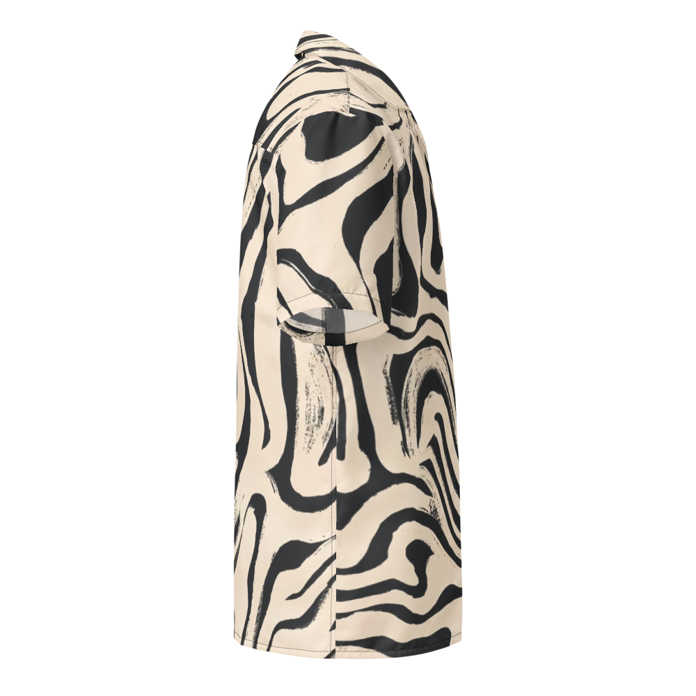 Unisex Zebra Pattern Relaxed Shirt