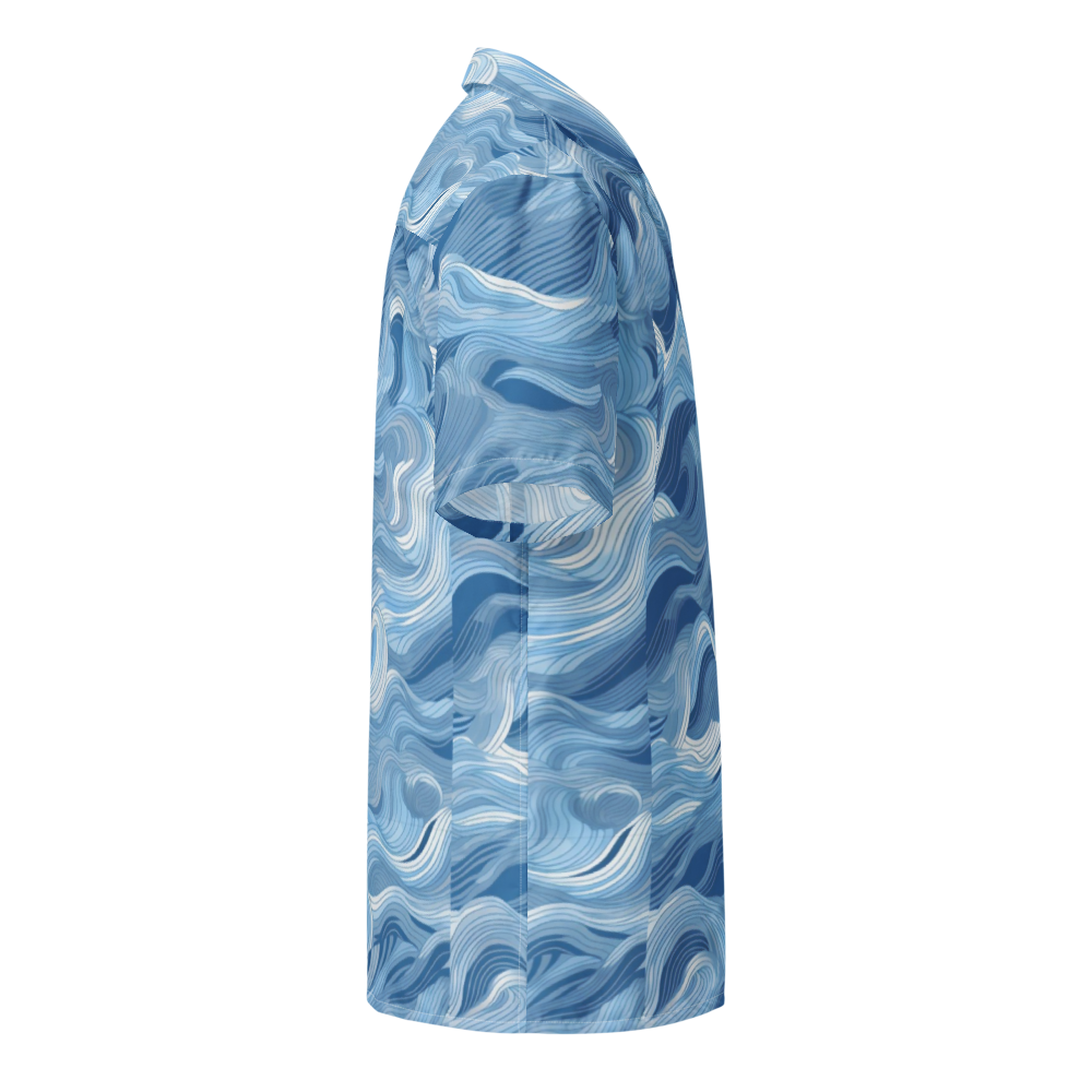 Unisex Waves Pattern Relaxed Shirt