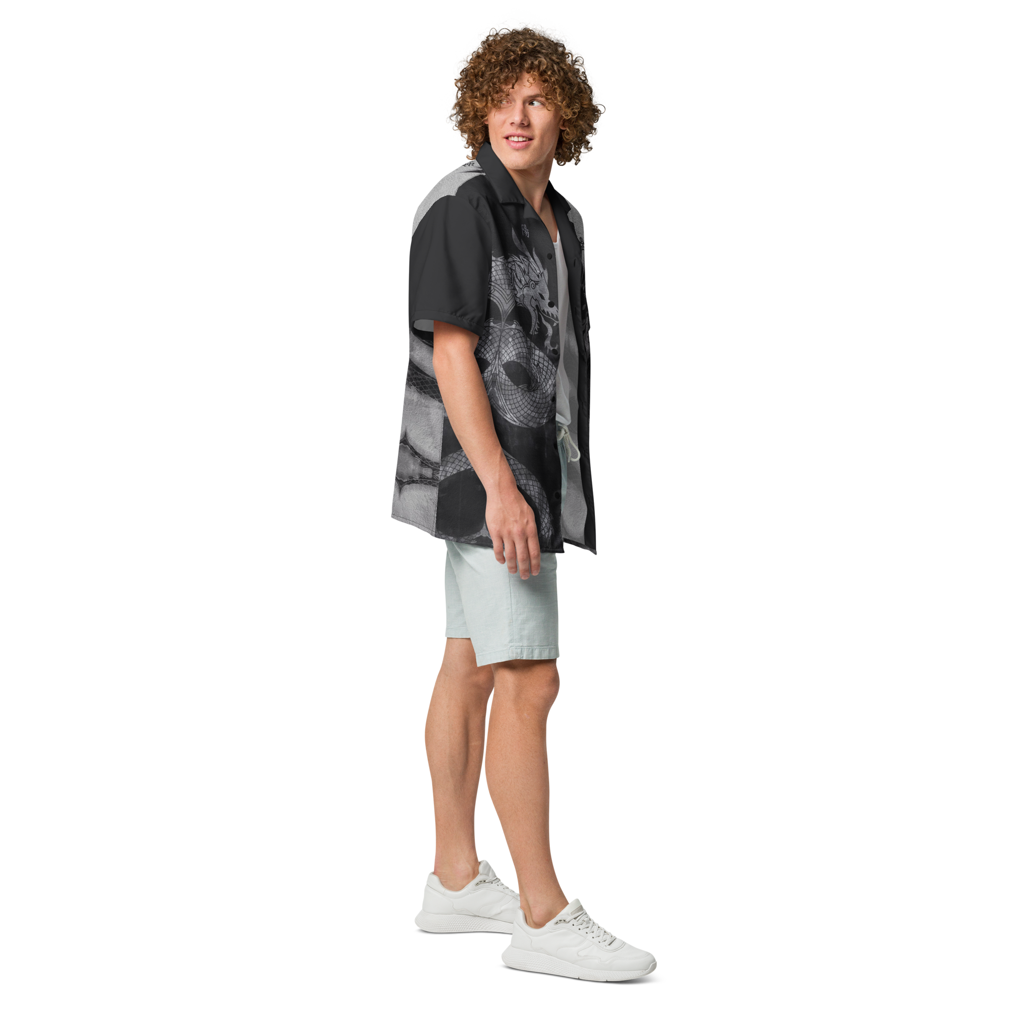 Unisex Yin Yang Pattern Relaxed Shirt