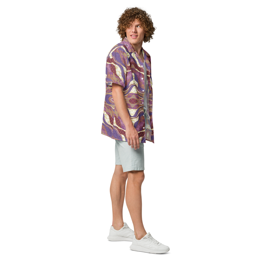 Unisex Purple Hues Pattern Relaxed Shirt