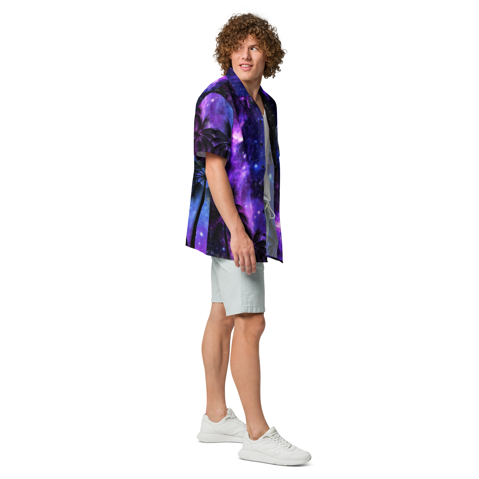 Unisex Galaxy Night Pattern Relaxed Shirt