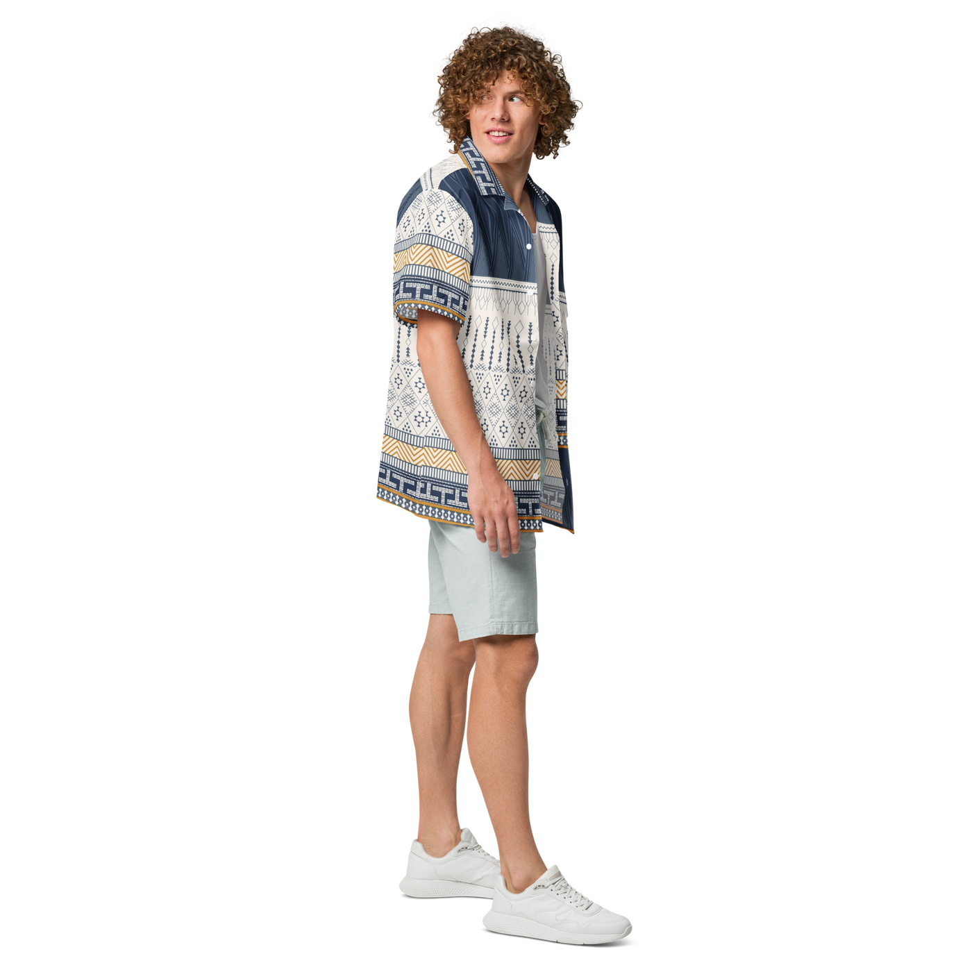 Unisex Geometric Pattern Relaxed Shirt