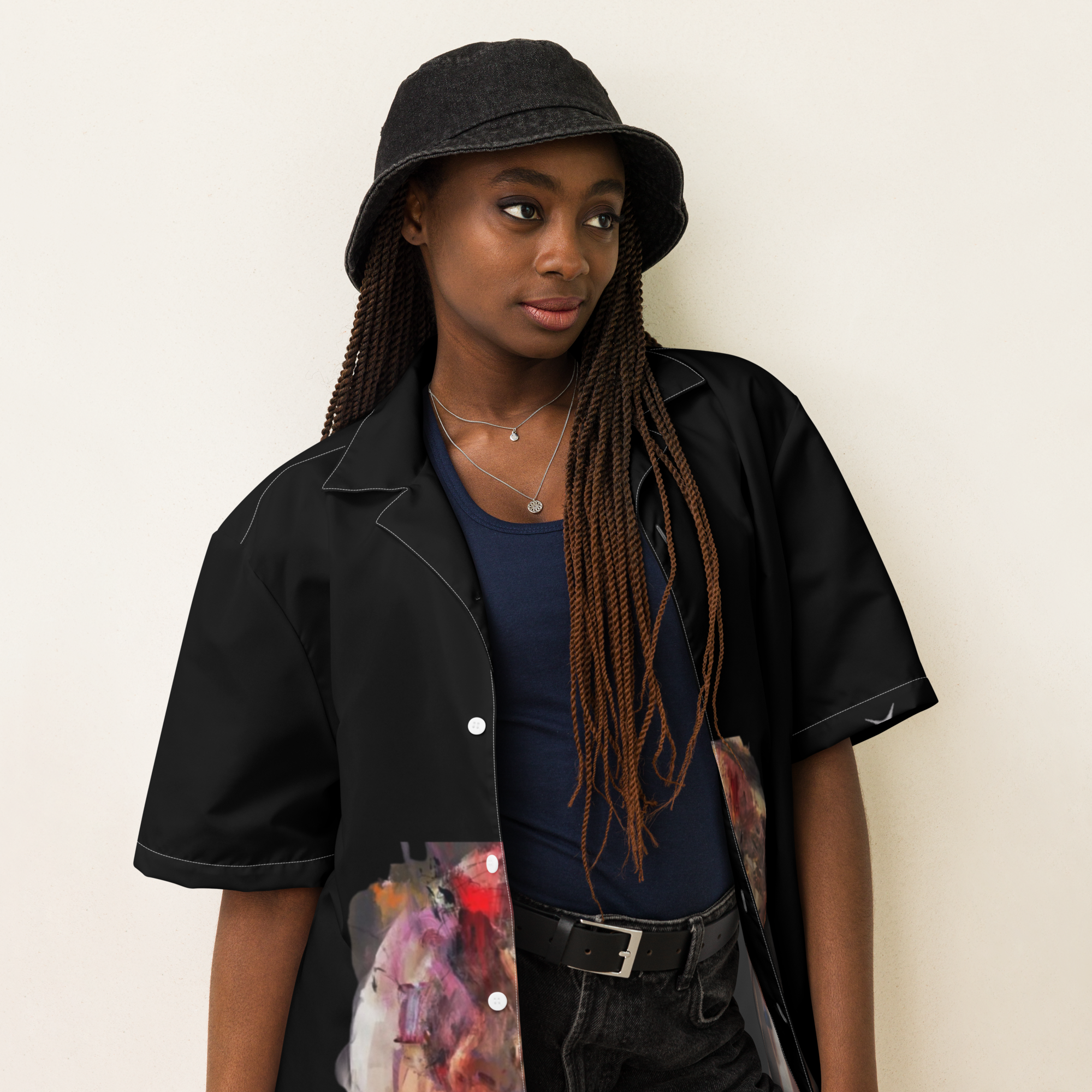 Unisex Dreams & Reality Pattern Relaxed Shirt