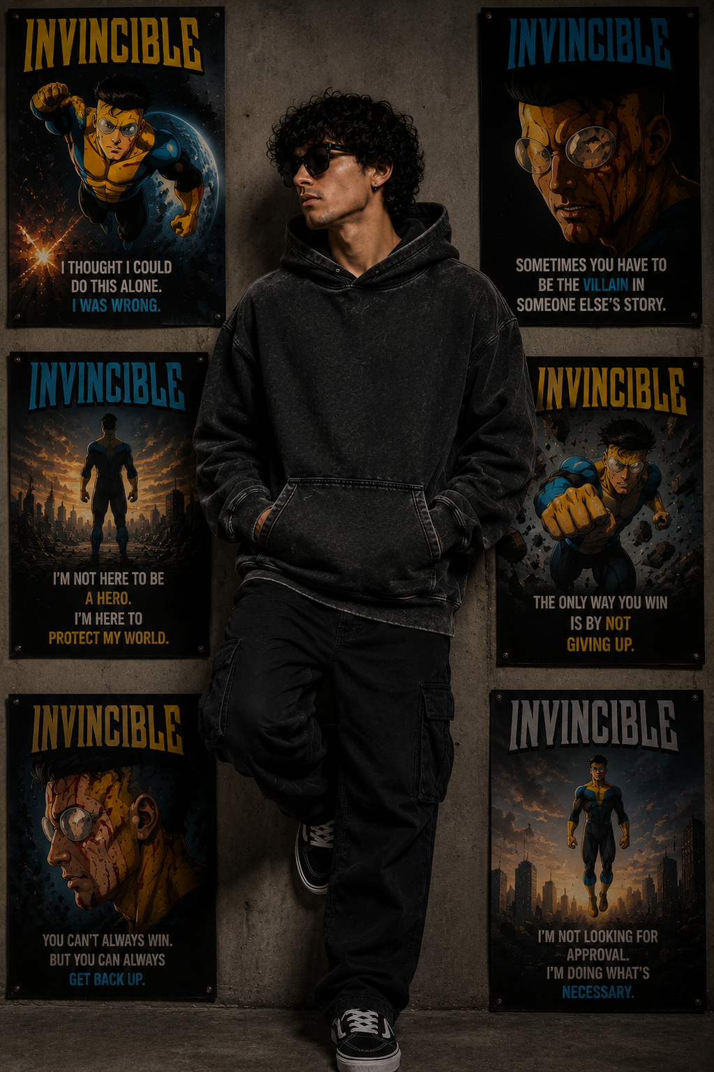 Mark Invincible Unisex Acid Washed Hoodie