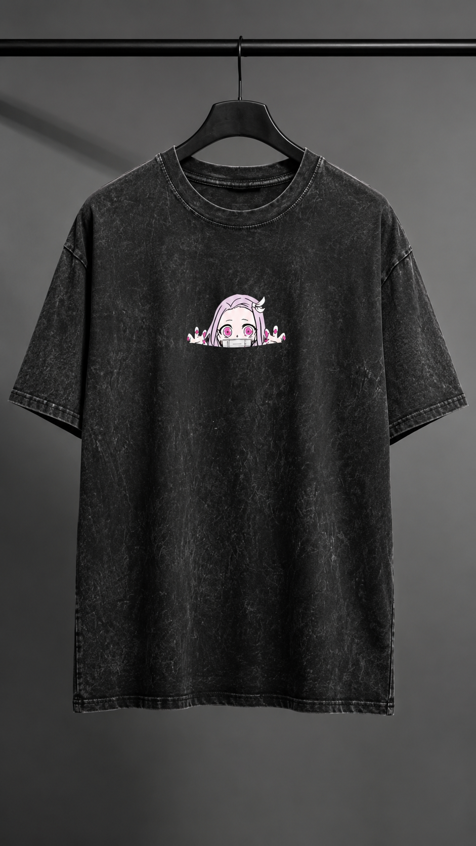 Nezuko Acid Wash Oversized Tee